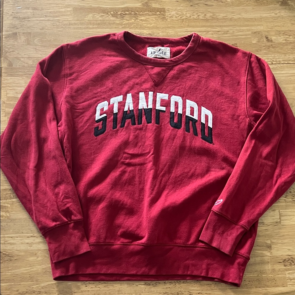 Vintage 90s Red Stanford Crewneck Sweater